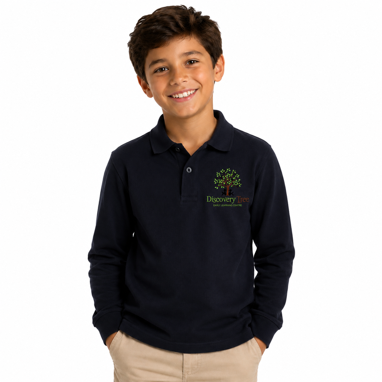 Discovery Tree Long Sleeve Polo